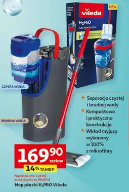 Auchan Mop płaski H2PRO Vileda oferta