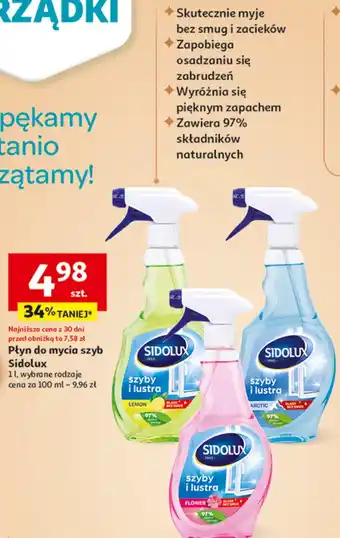 Auchan Płyn do mycia szyb Sidolux oferta