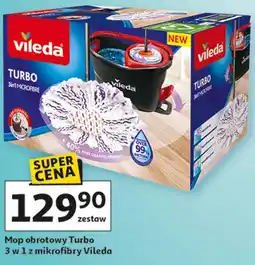 Auchan Mop obrotowy Turbo 3 w 1 z mikrofibry Vileda oferta