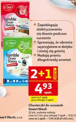 Auchan Chusteczki do suszarek Smart Wash oferta