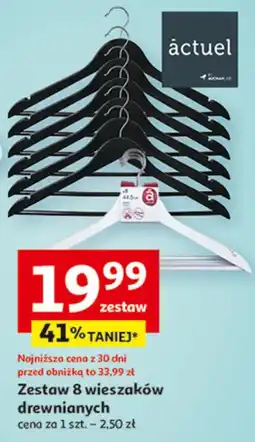 Auchan Zestaw 8 wieszaków drewnianych oferta