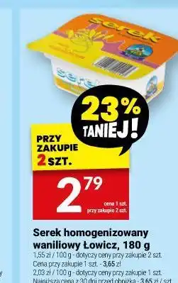 Twój Market Serek homogenizowany waniliowy Łowicz oferta