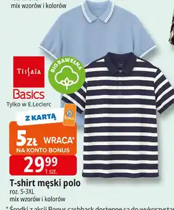 E.Leclerc T-shirt polo męski s-3xl Tissaia Basics oferta