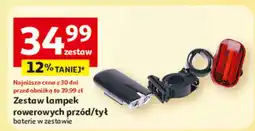 Auchan Zestaw lampek rowerowych przód/tył oferta