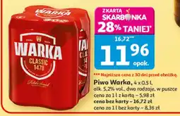 Auchan Piwo Warka Classic oferta