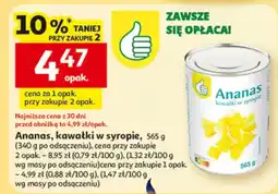Auchan Ananas, kawałki w syropie oferta