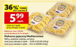 Auchan Makaron jajeczny Mediterranea, różne rodzaje, na tacce oferta