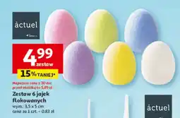 Auchan Zestaw 6 jajek flokowanych wym.: 3,5 x 5 cm cena za 1 szt. - 0,83 zł oferta