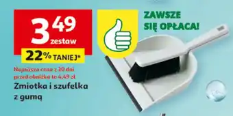 Auchan Zmiotka i szufelka z gumą oferta