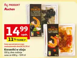 Auchan Krewetki w oleju, dwa rodzaje oferta