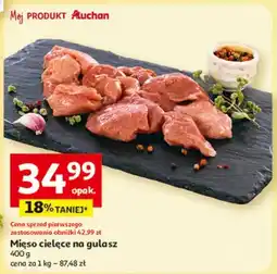 Auchan Mięso cielęce na gulasz oferta