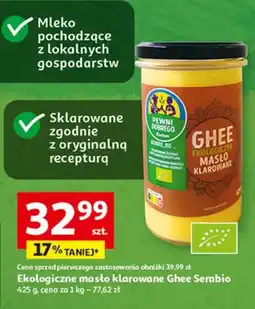 Auchan Ekologiczne masło klarowane Ghee Serabio oferta