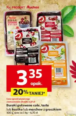 Auchan Buraki gotowane całe, tarte lub kostka lub marchew z groszkiem oferta