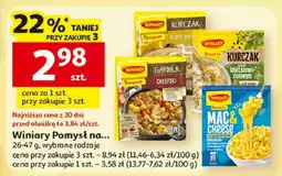 Auchan Winiory Pomysł na..., wybrane rodzaje oferta