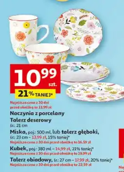 Auchan Naczynia z porcelany talerz deserowy oferta