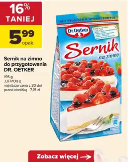 Carrefour Sernik na zimno do przygotowania DR. OETKER oferta