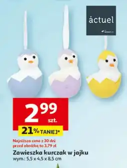 Auchan Zawieszka kurczak w jajku wym.: 5,5 x 4,5 x 8,5 cm oferta