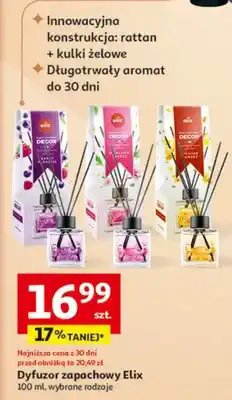 Auchan Dyfuzor zapachowy wybrane rodzaje oferta