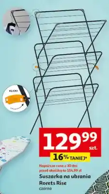 Auchan Suszarka na ubrania Rorets Rise czarna oferta