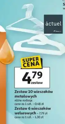 Auchan Zestaw 10 wieszaków metalowych różne rodzaje oferta