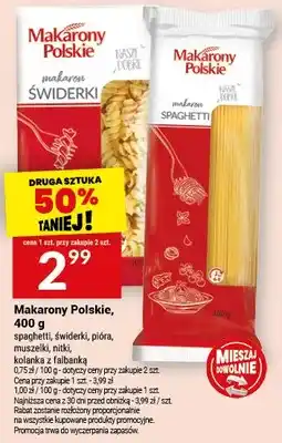 Twój Market Makaron spaghetti, świderki, pióra, muszelki, nitki, kokarda z łubianek oferta