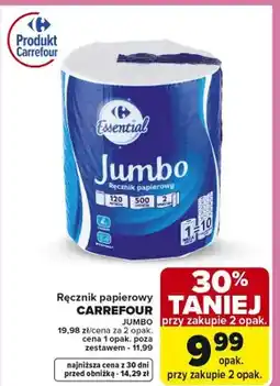 Carrefour Ręcznik papierowy jumbo oferta