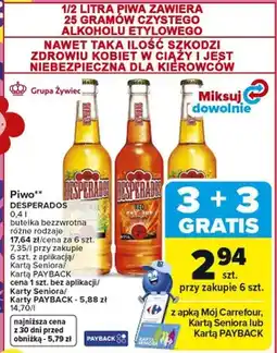 Carrefour Piwo butelka bezwrotna różne rodzaje oferta