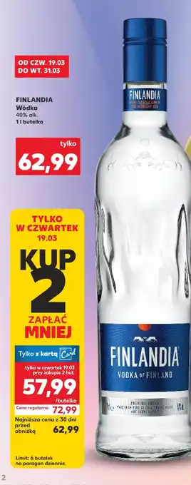 Kaufland Wódka Finlandia oferta