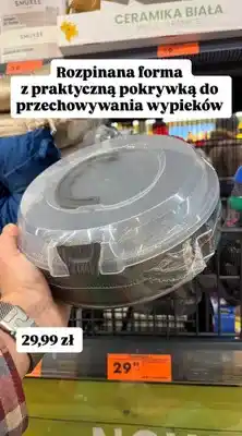 Biedronka Forma z praktyczną pokrywką do przechowywania wypieków rozpinana oferta