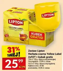 Twój Market Herbata czarna Yellow Label 2x92T + kubek gratis oferta