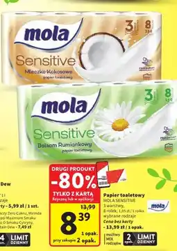 Intermarche Papier toaletowy Sensitive mleczko kokosowe, balsam rumiankowy oferta