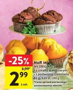 Intermarche Muffin o smaku waniliowym z podwójną czekoladą oferta