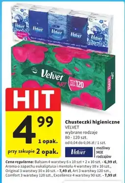 Intermarche Chusteczki higieniczne wybrane rodzaje oferta