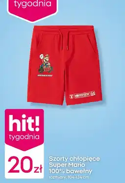 Pepco Szorty chłopięce Super Mario 100% bawełny oferta