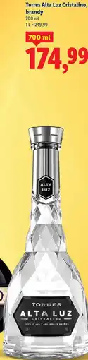 Lidl Torres Alta Luz Cristalino, brandy oferta