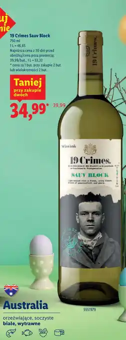 Lidl 19 Crimes Sauv Block oferta