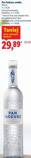 Lidl Pan Tadeusz, wódka oferta