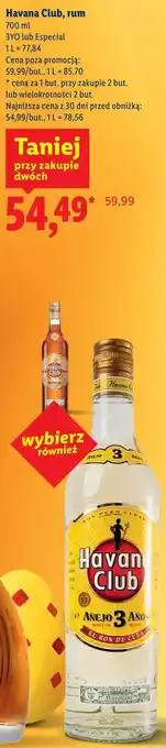 Lidl Havana Club, rum oferta