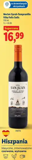 Lidl Merlot-Syrah-Tempranillo Viña Felix Solis oferta
