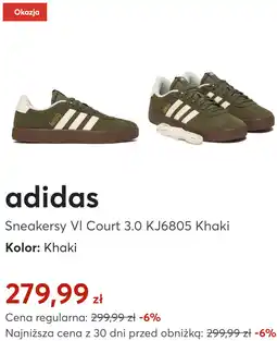 eobuwie adidas Sneakersy Vl Court 3.0 KJ6805 Khaki oferta