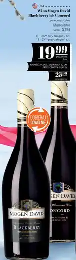 Polomarket Wino Mogen David Blackberry lub Concord oferta