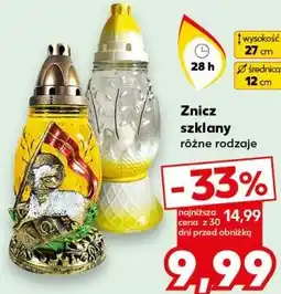 Kaufland Znicz szklany oferta
