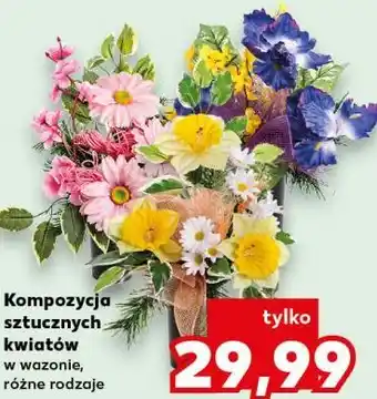Kaufland Kompozycja sztucznych kwiatów oferta