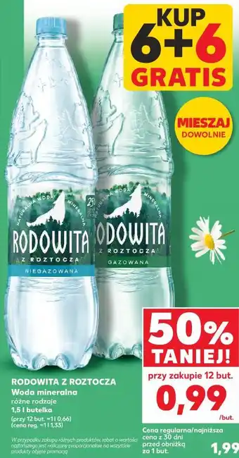 Kaufland RODOWITA Z ROZTOCZA Woda mineralna oferta