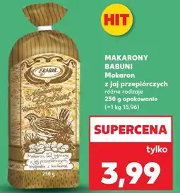 Kaufland MAKARONY BABUNI Makaron z jaj przepi3rczych oferta