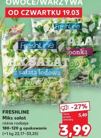 Kaufland FRESHLINE Miks sałat oferta