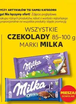 Kaufland WSZYSTKIE CZEKOLADY 85-100 g MARKI MILKA oferta