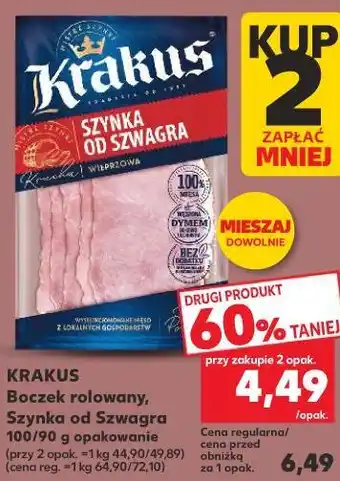 Kaufland Krakus Boczek rolowany, Szynka od Szwagra oferta