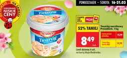 Biedronka Twaróg sernikowy Pr9sident oferta