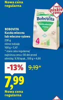 Lidl Kaszka mleczna lub mleczno-ryżowa, różne rodzaje oferta